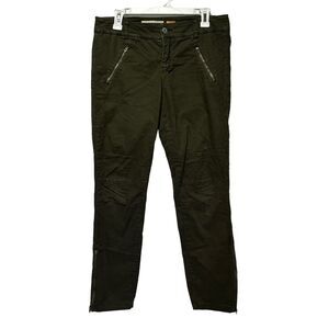 PILCRO & THE LETTERPRESS Anthropologie Moto Zip Skinny Pants Size 8
